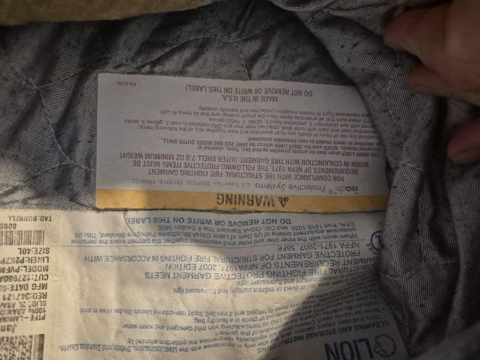 Ubranie strażackie z USA rozmiar L