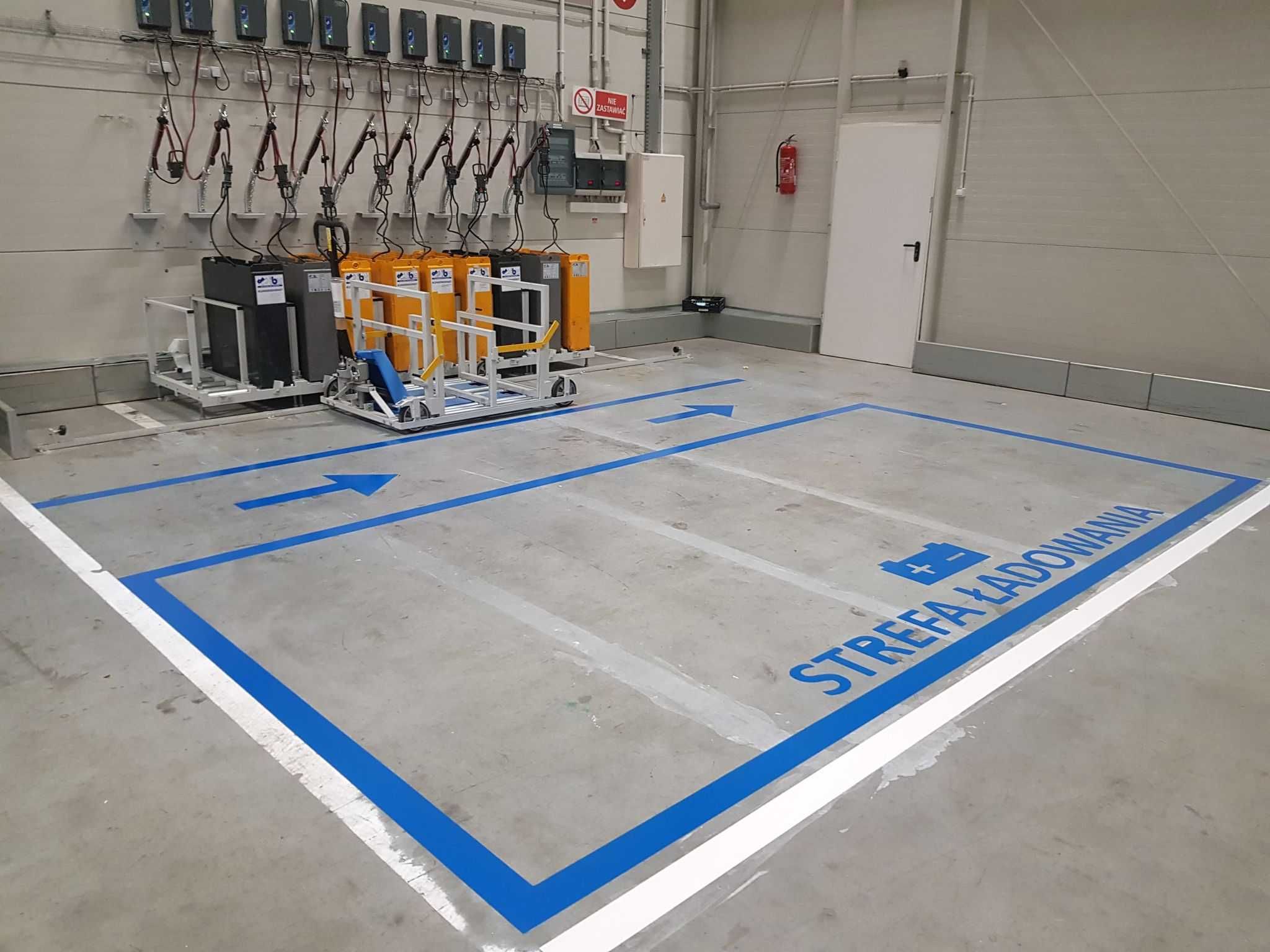 Malowanie linii oznakowanie poziome parking garaże podziemne magazyn