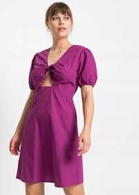 B.P.C Bawełniana sukienka z wycięciami fiolet ^46