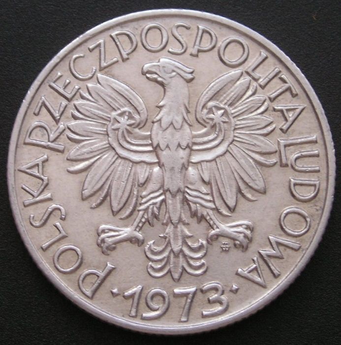 Polska 5 złotych 1973 - Rybak - z siecią