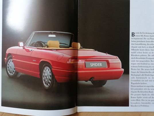 Prospekt Alfa Romeo Spider 1990rok.