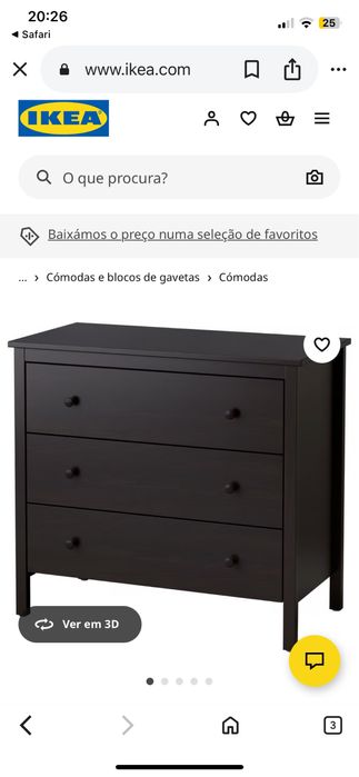 Comoda Ikea 3 gavetas