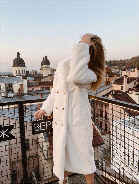 Нова біла еко-шуба тедді під кролика