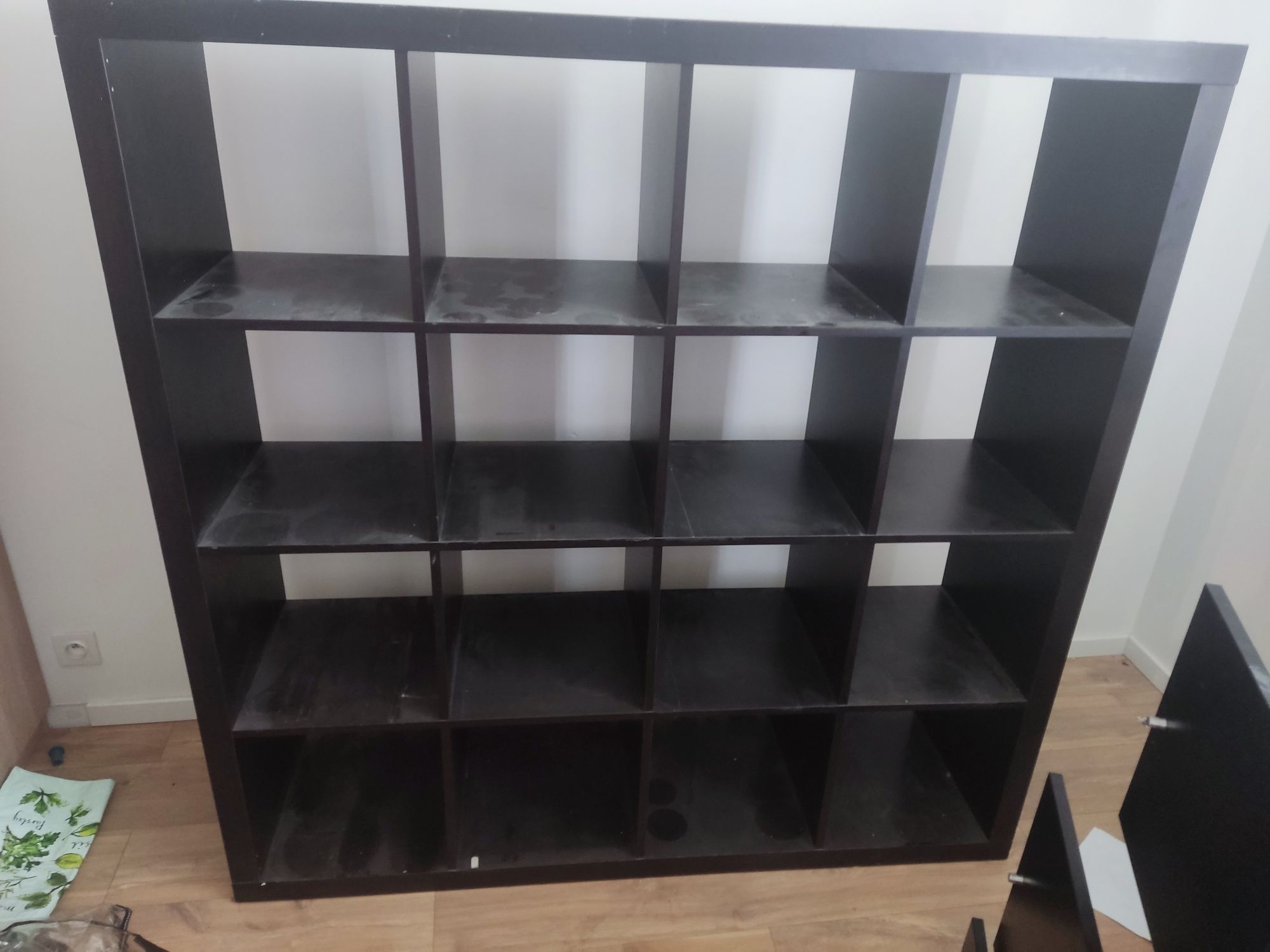Regał kallax 4x4 Ikea ciemny