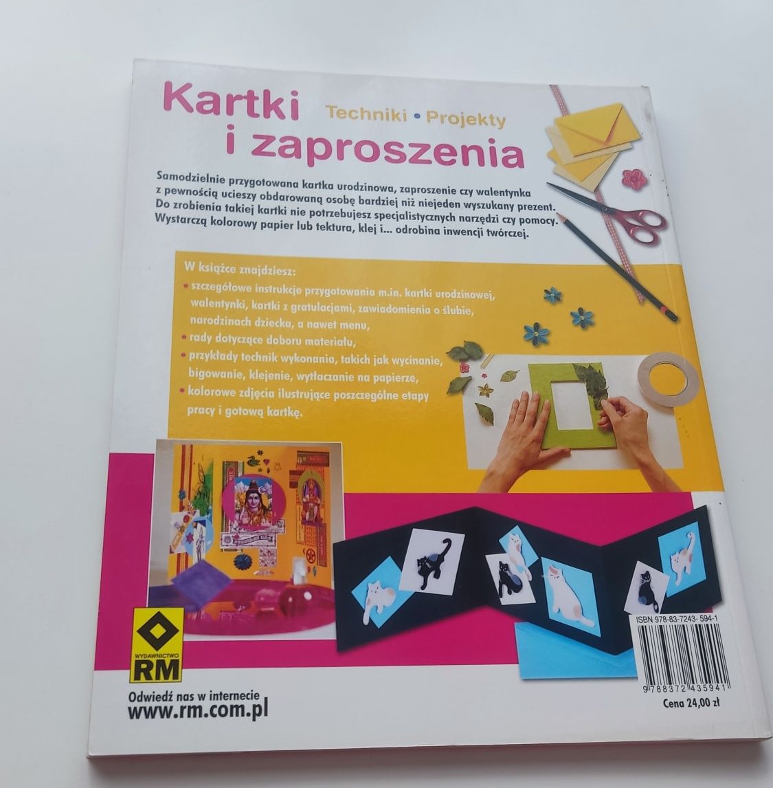 Książka - poradnik "Kartki i zaproszenia" Claudia Mercadier