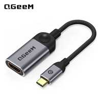 Qgeem usb c para hdmi adaptador 4k cabo, usb tipo-c