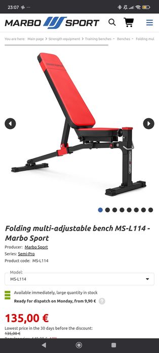 Banco de treino ginásio + peça para mesa extensora e flexora