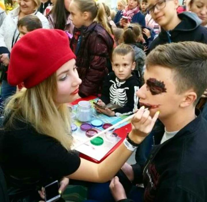 Гример Грим Аквагрим  для праздников и мероприятий Бодиарт Одесса