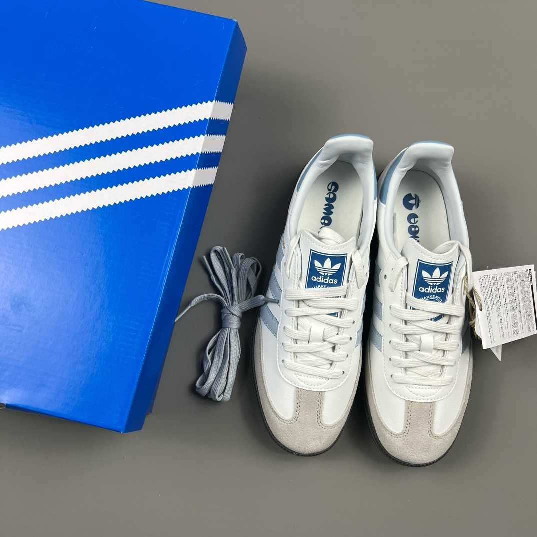 Кеди Adidas Samba OG 'White Halo Blue' адідас самба жіночі