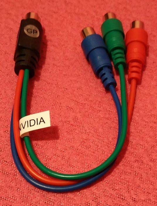 7pin mini-DIN na 3xCHINCH RCA adapter przejściówka NVIDIA