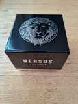 Pudełko pudełeczko box case na zegarek versace versus srebrne czarne