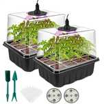 Kit de Germinação de Sementes com Luz LED Mini Estufa Plantas NOVO