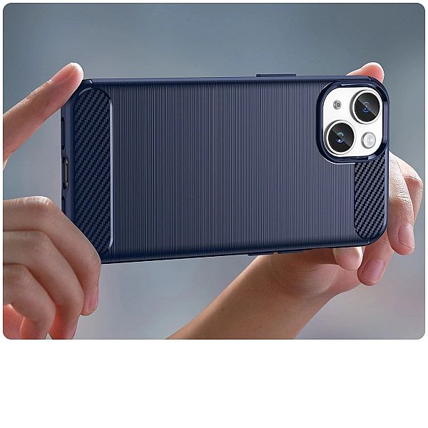 Carbon Case etui iPhone 14 Plus elastyczny żelowy pokrowiec na tył ple
