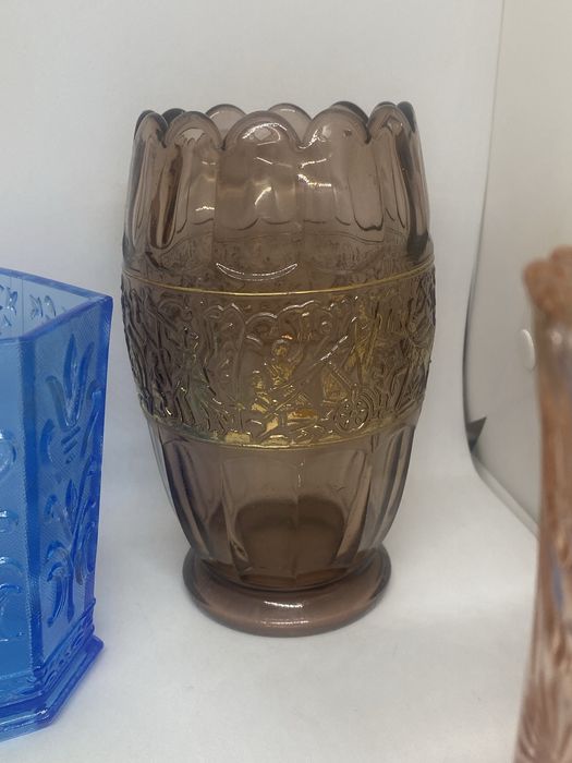 Ваза, цветное стекло, винтаж Европа