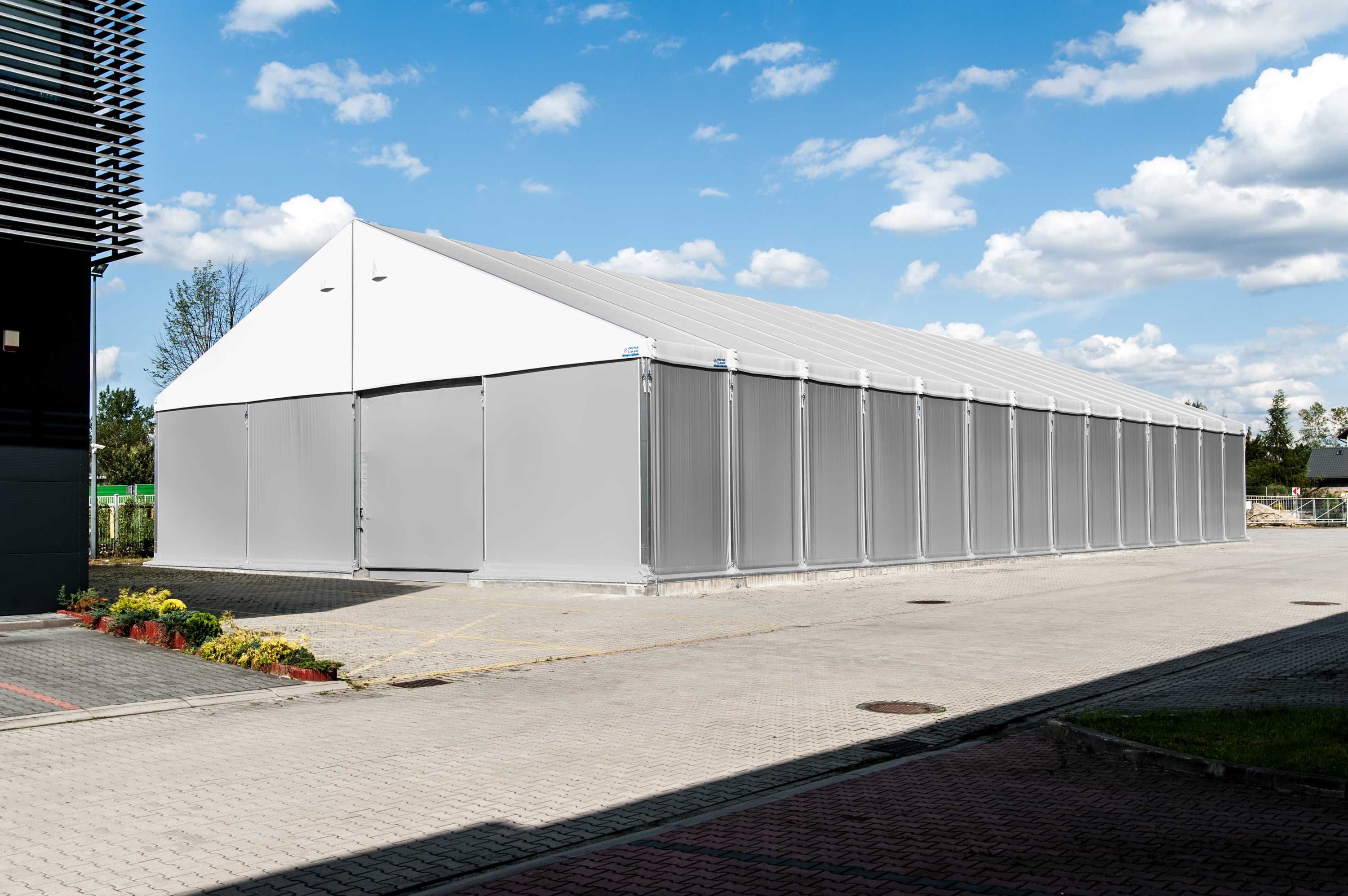 Hala namiotowa z PCV od Protan Elmark. 15m x 40m x 3m