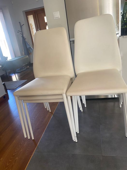 Krzesła 6 sztuk- białe