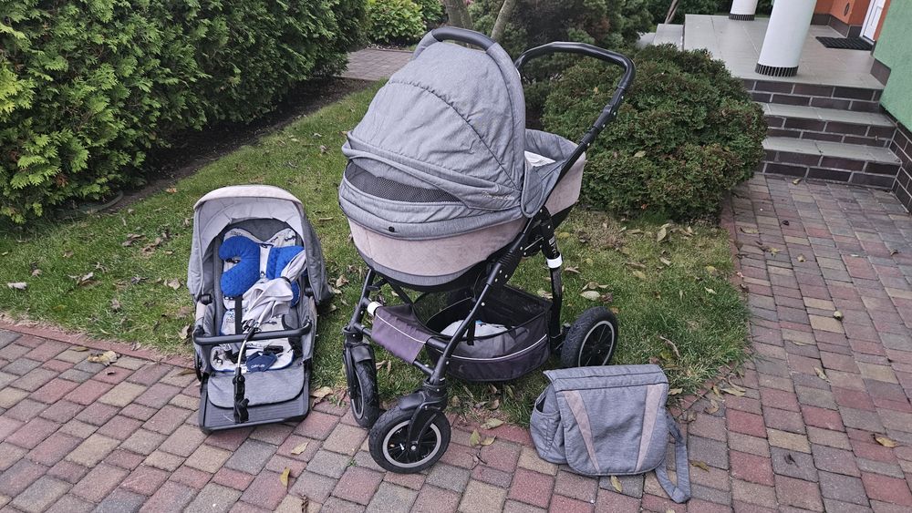 Nowy Wózek spacerowy  gondola dziecięcy Jedo Fyn  alu line 3 w 1  Pozn