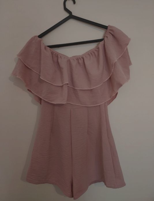 Macacão calções rosa