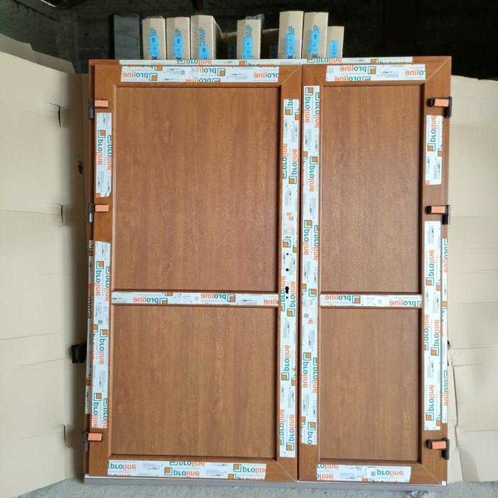 Drzwi PCV sklepowe  125x210 antracyt orzech W 3 DNI :)