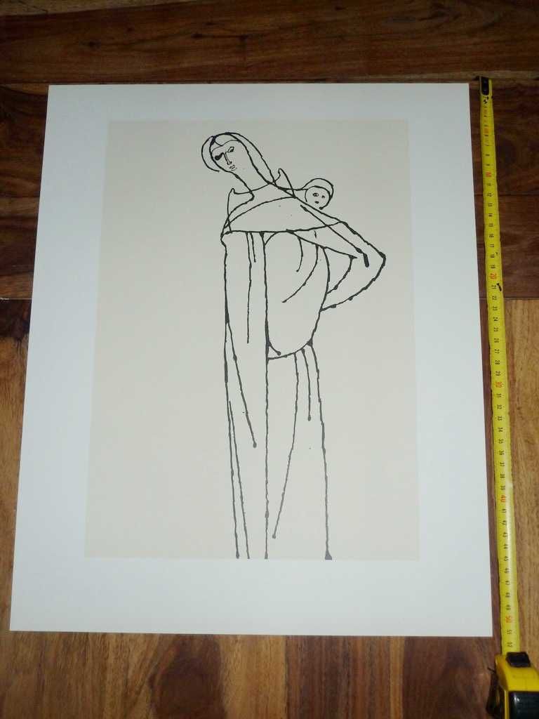 TADEUSZ KULISIEWICZ - "Kobieta z dzieckiem" -1974/82- (format 51 x 41)