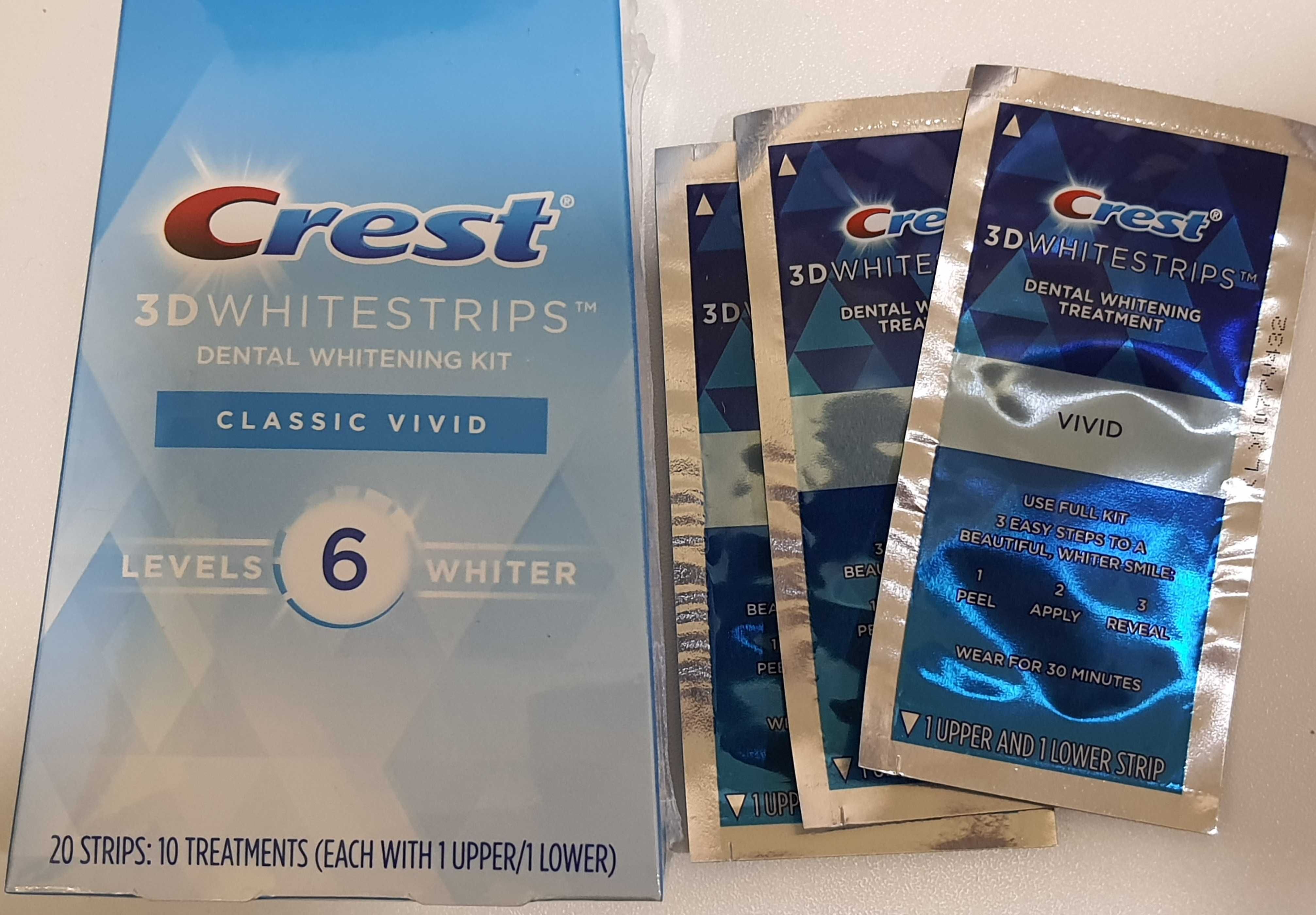 полоски для відбілювання зубів Crest 3D Whitestrips Classic VIVID Lvl6