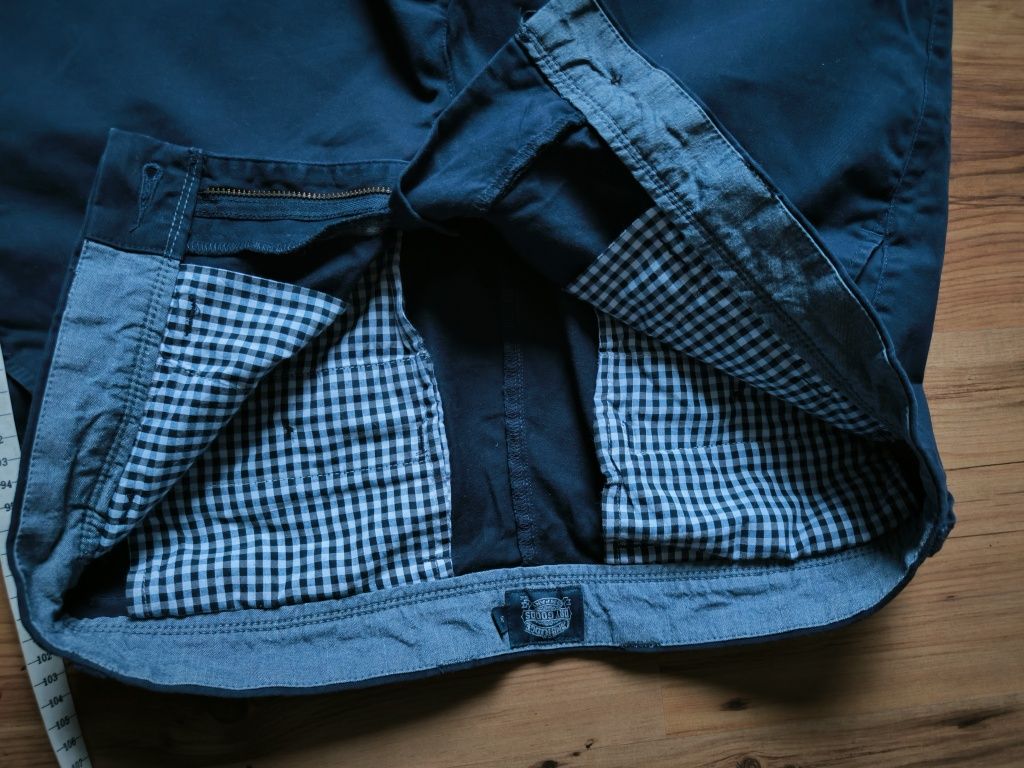 Cambridge Dry Goods company chinos męskie 34 granatowe spodnie proste