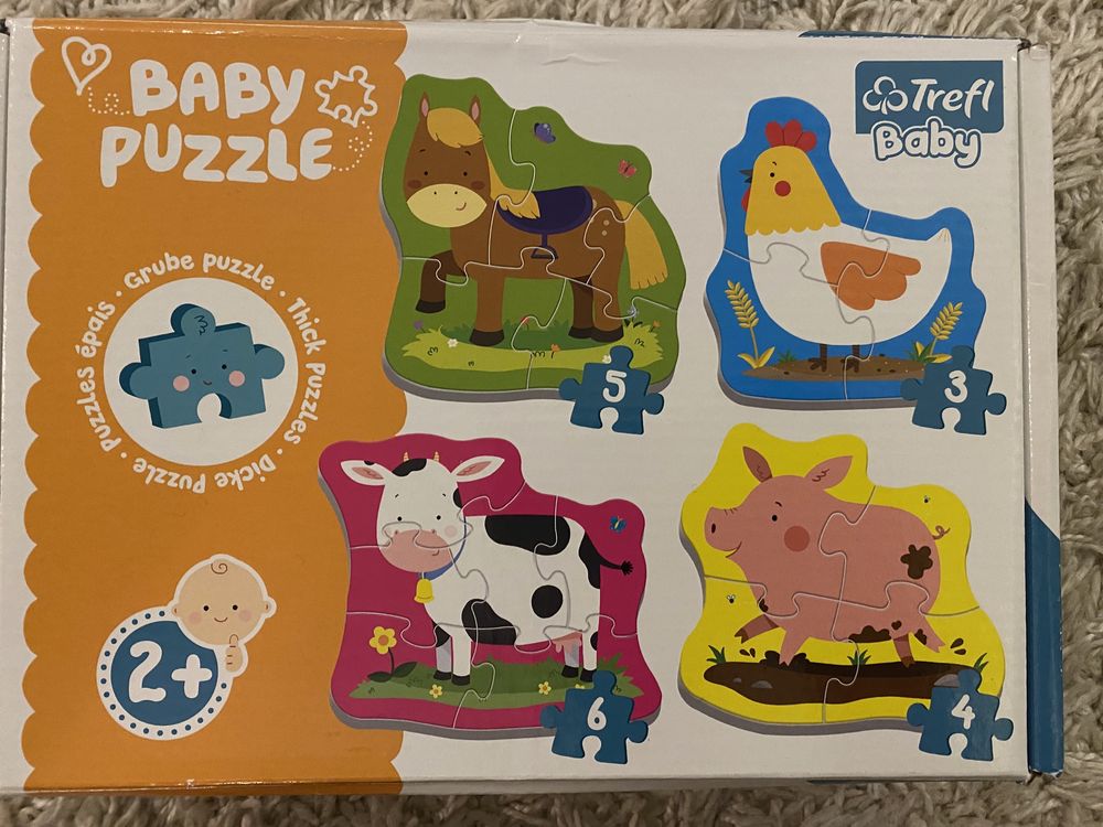 Puzzle baby 2+ zwierzątka, zwierzęta gospodarskie
