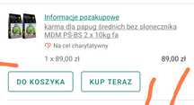 Karma dla średnich papug 2*10kg