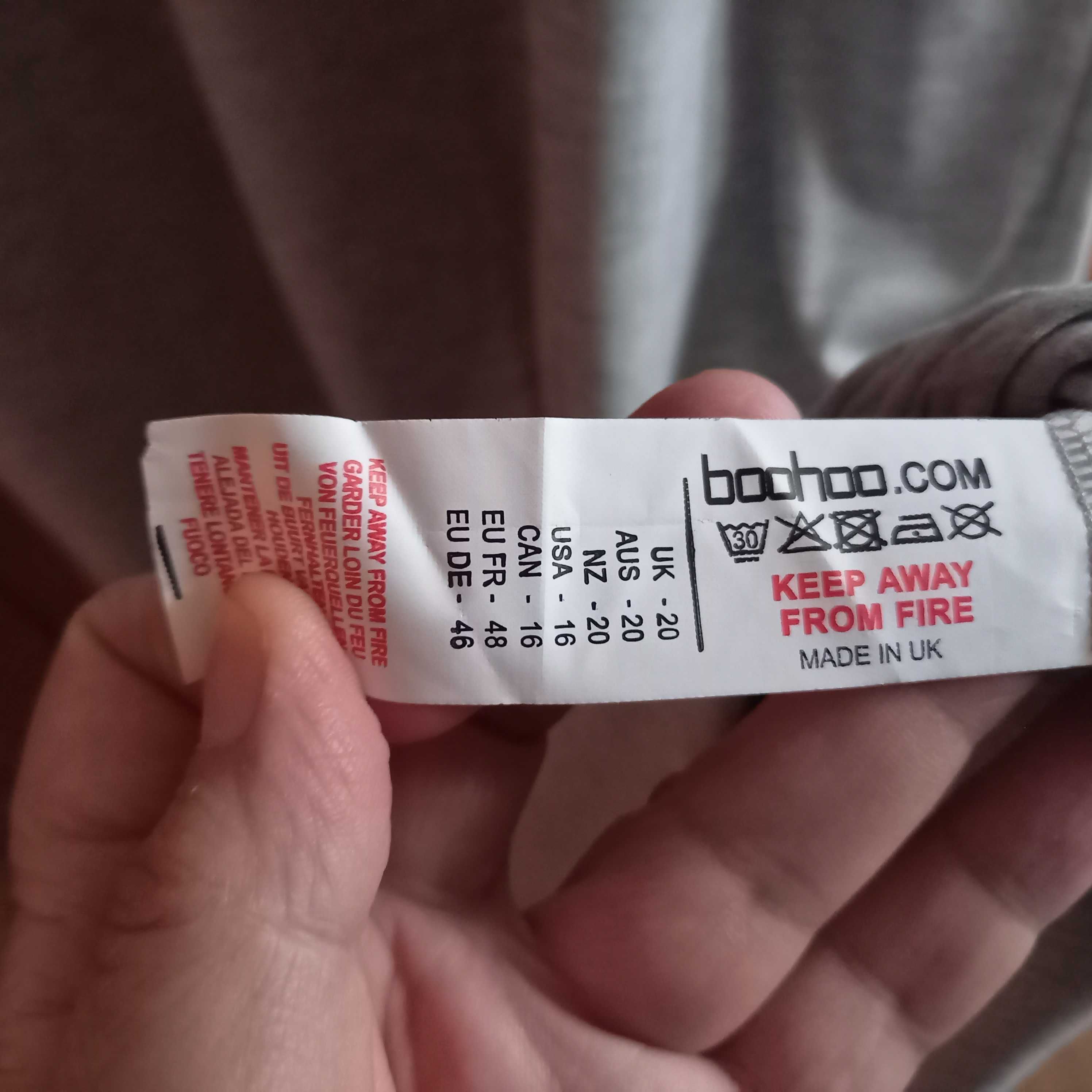 BOOHOO maxi suknia szara nowa r.46