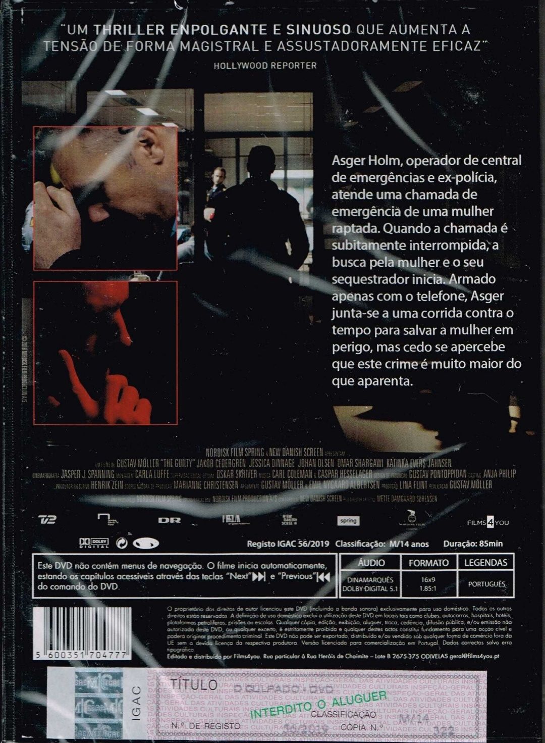 DVD o culpado  .