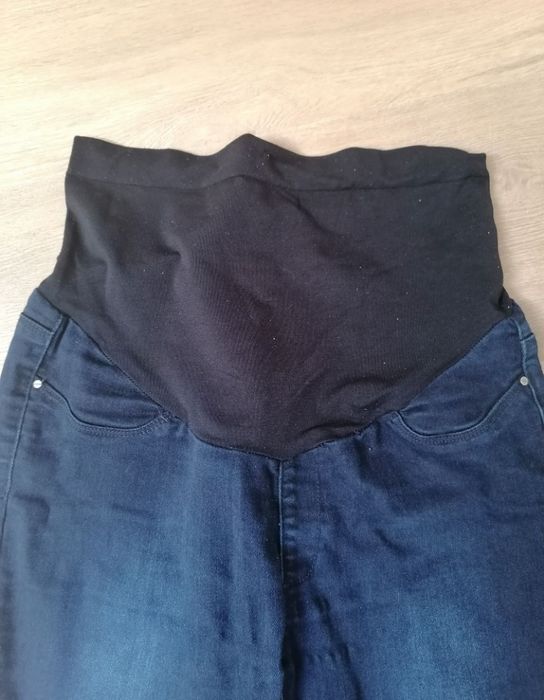 Wygodne spodnie ciążowe dżinsowe 38