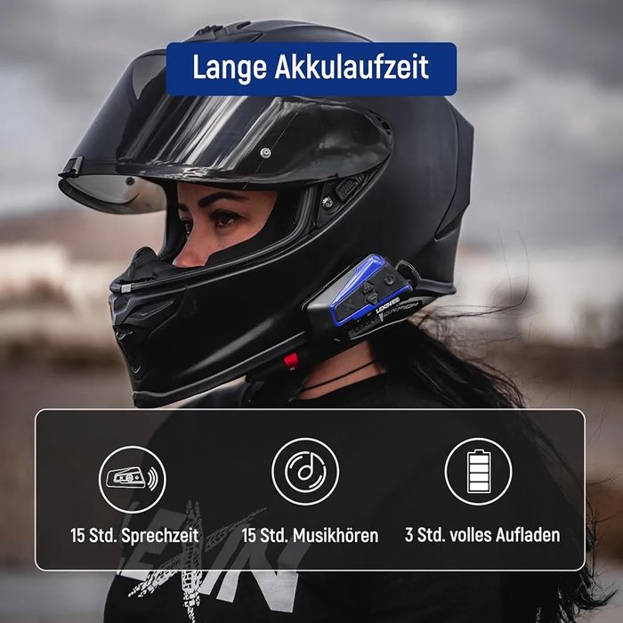 Lexin B4FM Bluetooth Intercom – гарнітура для мотоциклів (Single Pack)