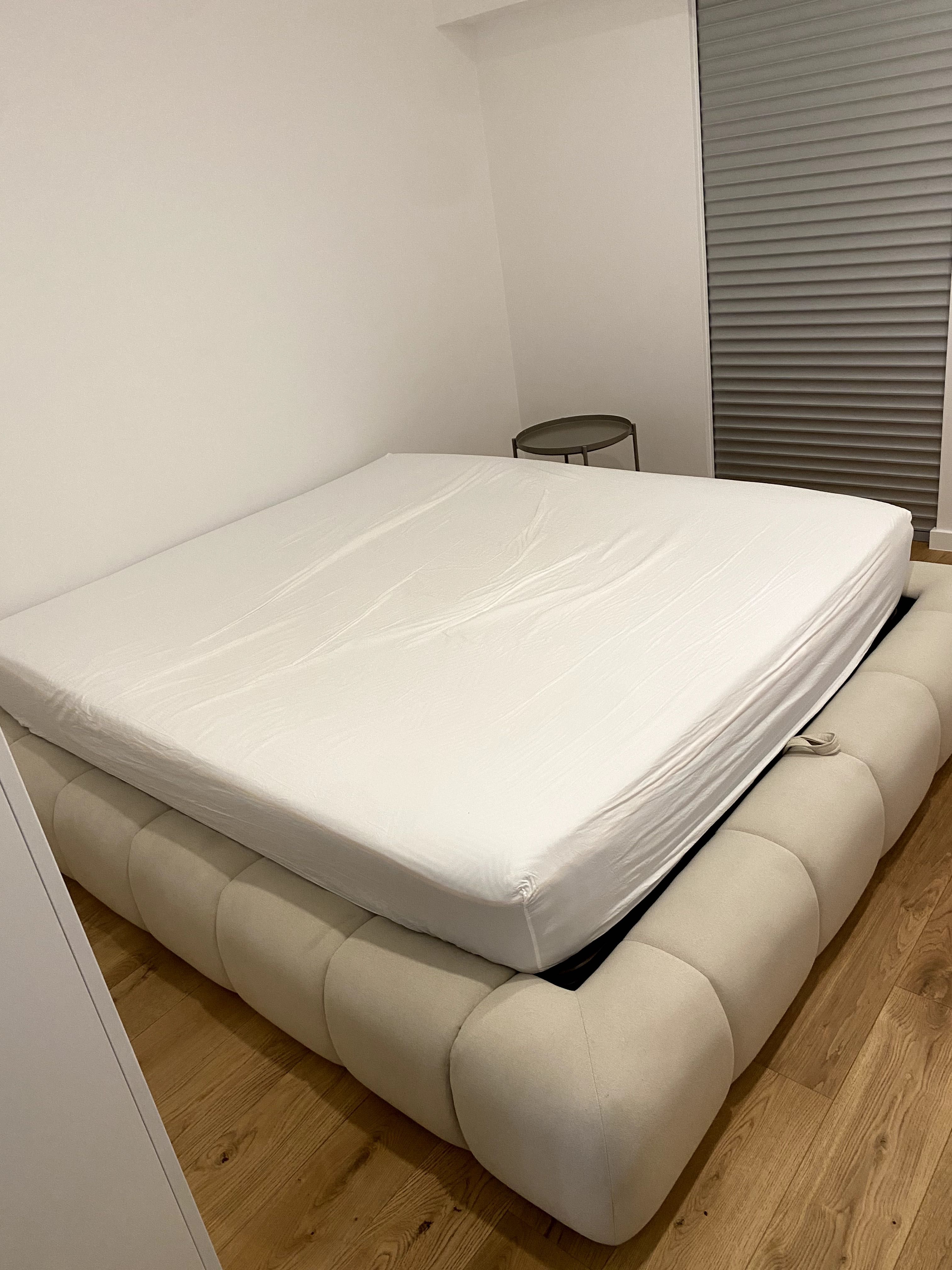 Cama tipo Sommier Acolchoado Cinzento 180x200