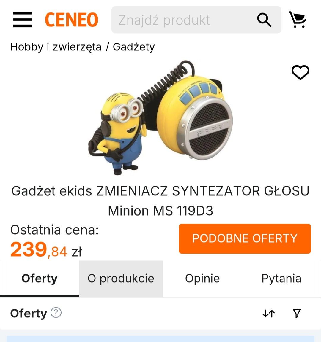 Minionki- syntezator, zmieniacz mowy