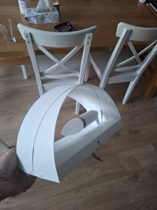 Zestaw lamp, 2 kinkiety białe