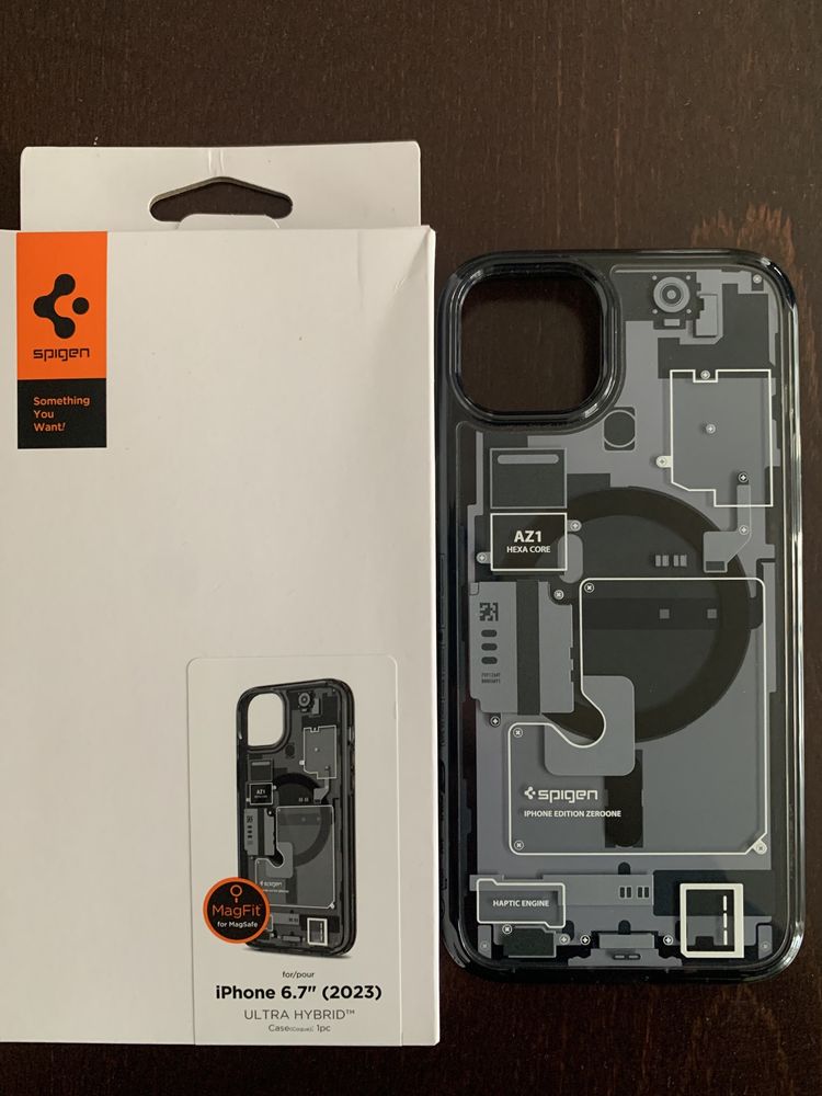 Etui Spigen Ultra Hybrid Mag do iPhone 15 Plus szare