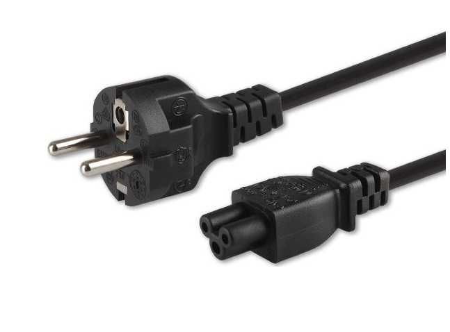 Kabel zasilający Koniczynka Laptop Zasilacze 3m * Solidny Przewód