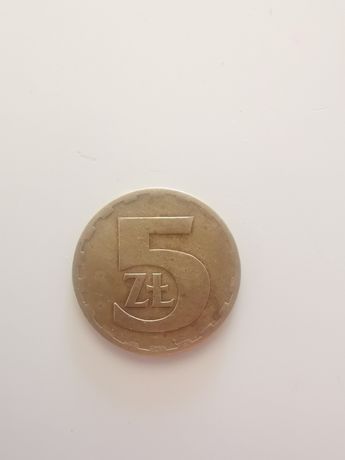Moneta 5zl 1977r bez znaku mennicy