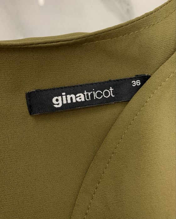 Narzutka lekki plaszcz tunika khaki oliwkowa na jesien do pracy 36