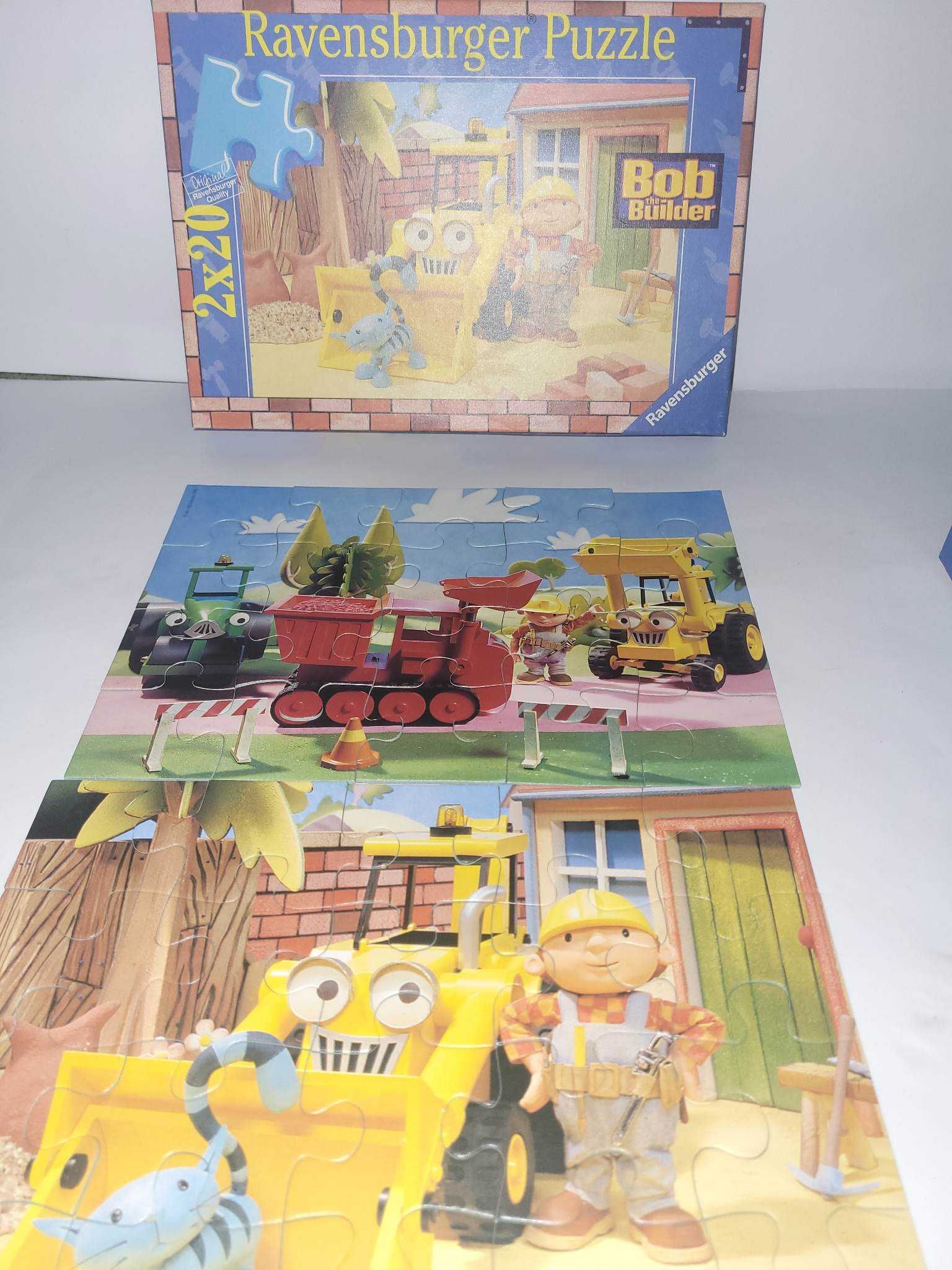 Ravensburger Puzzle Bob Budowniczy 2 pudełka z 2x20