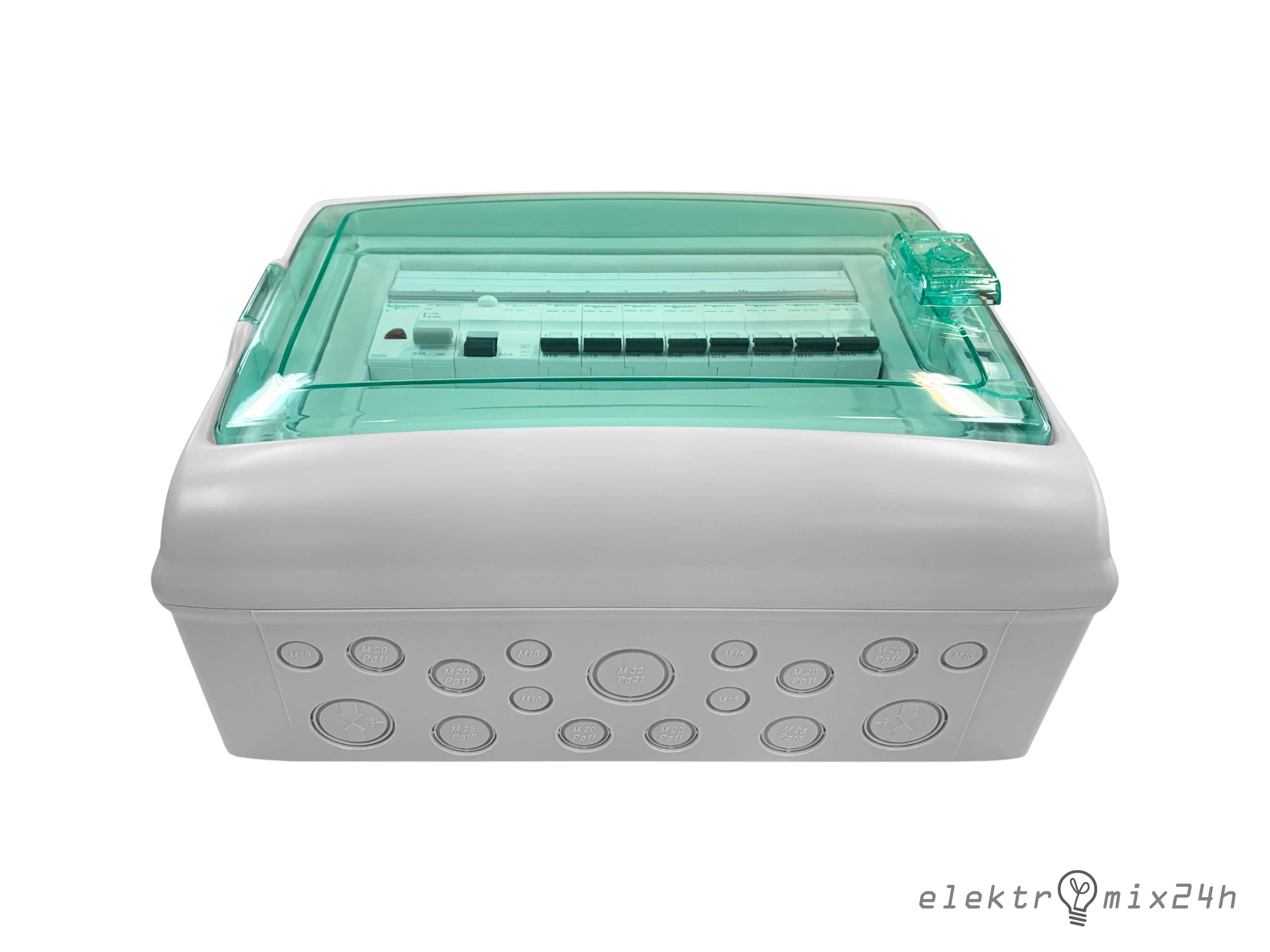Rozdzielnica natynkowa, hermetyczna IP65 12 modułów Schneider Electric