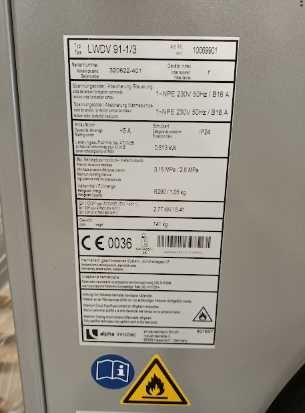 Pompa ciepła Alpha Innotec LWDV 91-1/3-HSDV 12.1M3