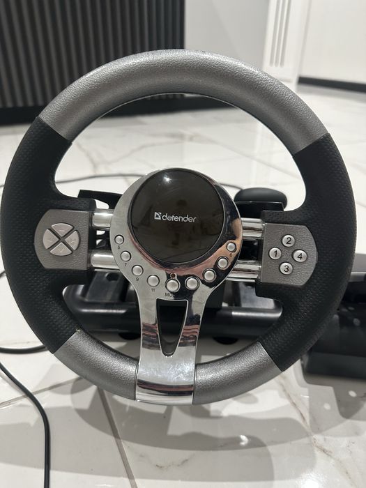 Ігровий руль Defender Forsage GTR + педалі | Повністю робочий