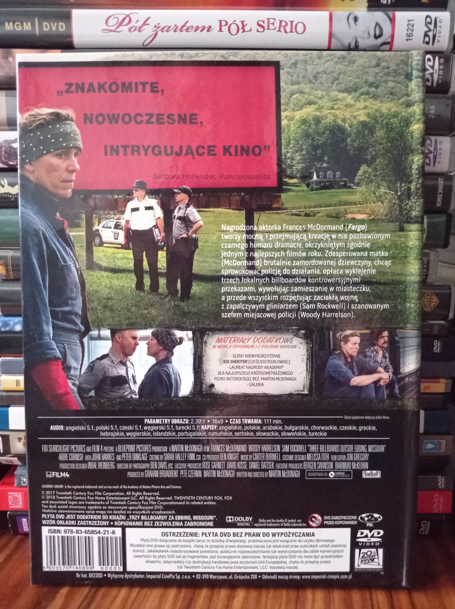 DVD Trzy billboardy za Ebbing Missouri oryginalne i oficjalne wydanie