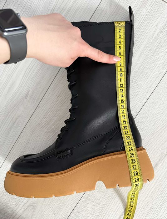 Чоботи з високою халявою та платформою mango жіночі трендові