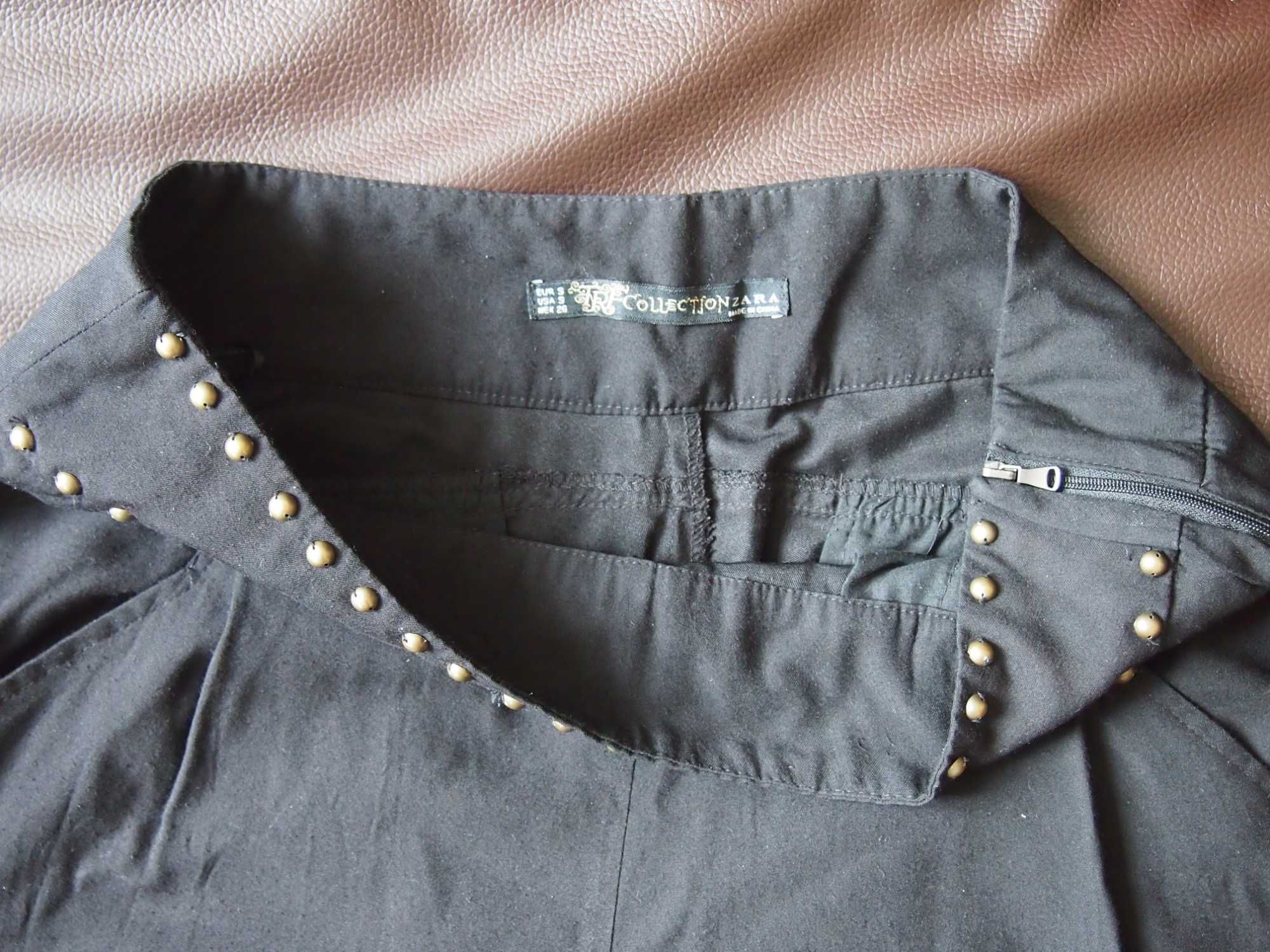 Calças pretas tecido largas Boho Chic / Hippie Zara TRF Collection S