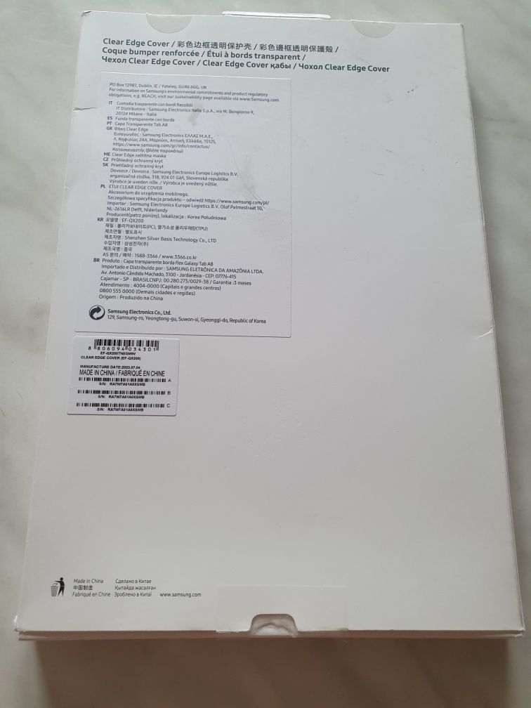 Etui Samsung Clear Edge Cover do Galaxy Tab A8