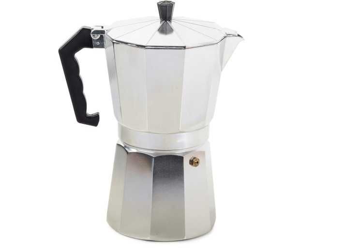 Kawiarka Zaparzacz 6 Kaw 300ml Włoski Design Aluminiowa Biała