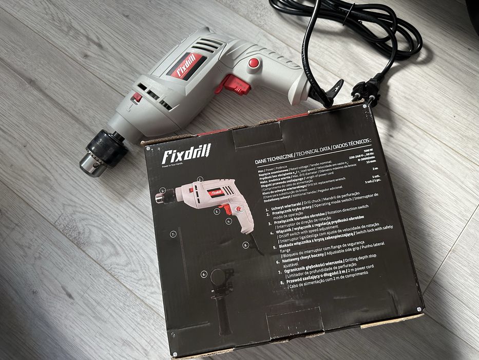 Wiertarka udarowa Fixdrill 500W idealna do domowego warsztatu