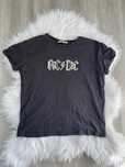 Koszulka damska ciemnoszara t-shirt Stradivarius XS z napisem ACDC